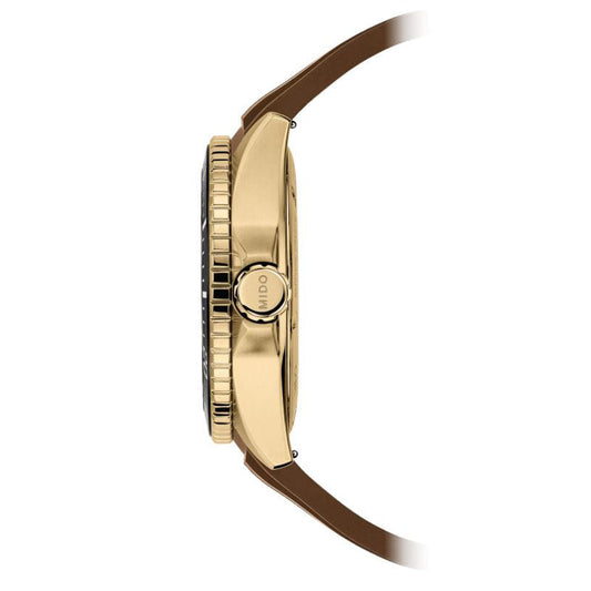 ミドー オーシャンスター GMT 44mm ブラック 自動巻き ステンレススチール PVD イエローゴールド ウォッチ M026.629.37.291.00