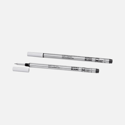 Montblanc M 31 Silver Ballpoint Pen Refills with White Caps and Mystery Black Tip 128246