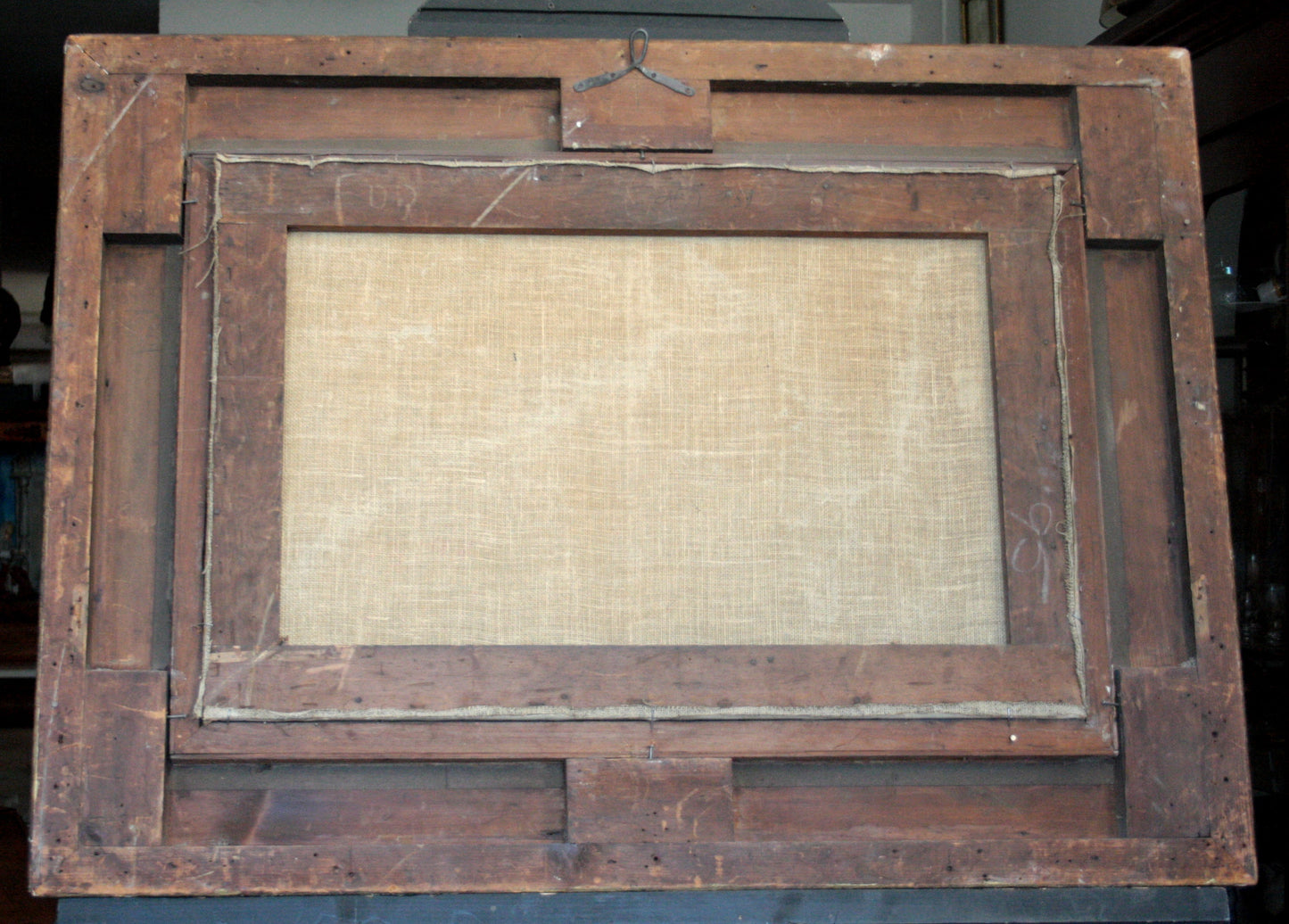 Antico telaio in legno con tessuto intrecciato di Joseph Paul Pettitt, XIX secolo