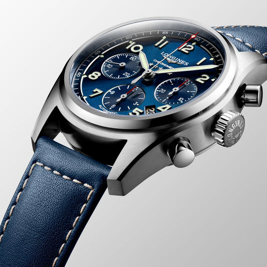 Longines Spirit Chronograph 42mm Blue Automatic Steel Watch L3.820.4.93.0