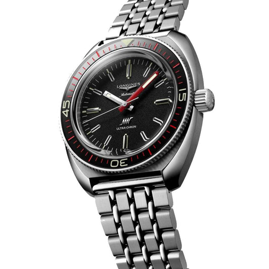 ロンジン ウルトラクロン ボックスエディション 43mm ブラック 自動巻き ステンレススチールウォッチ L2.836.4.52.9