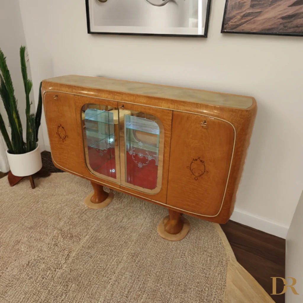 Credenza Mobile Bar Art Deco di Vittorio Dassi, stile mid-century moderna anni 50