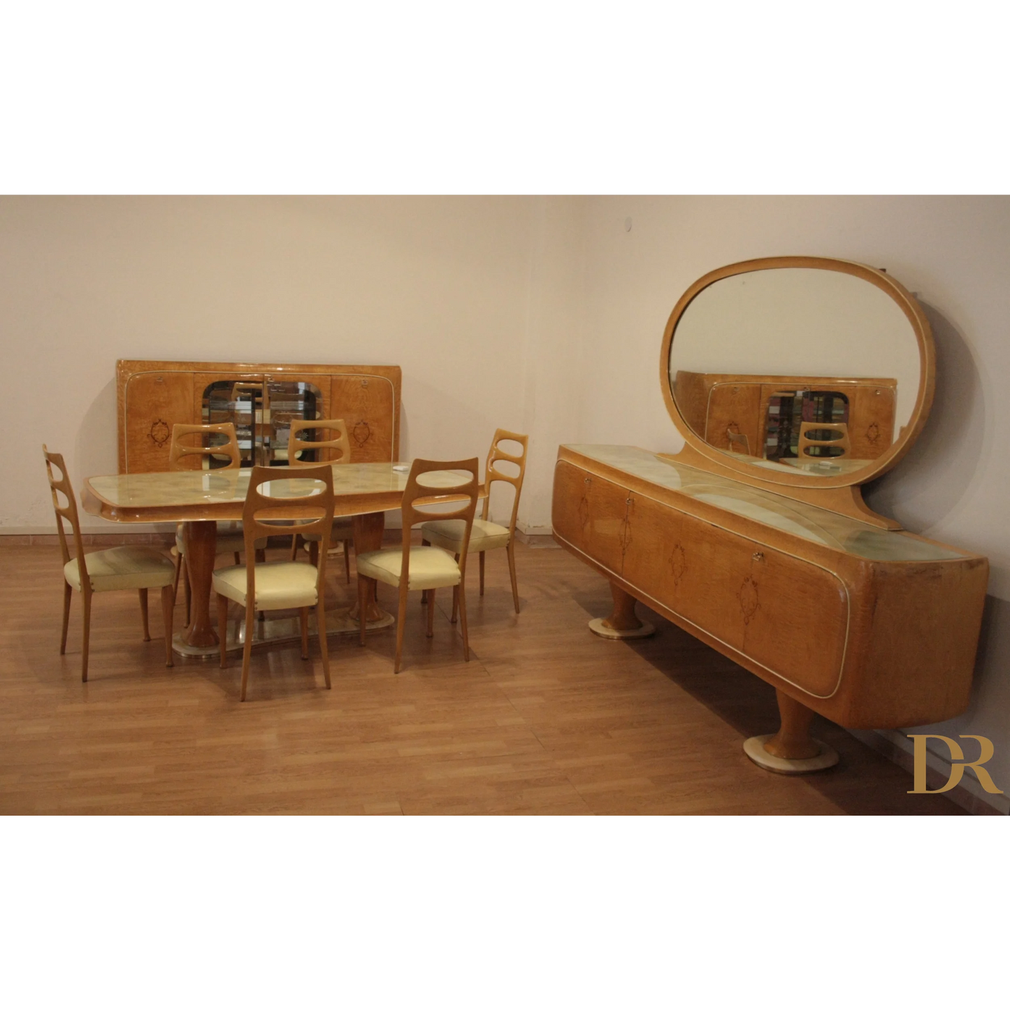 Art Deco mobile bar credenza Vittorio Dassi credenza mid-century moderna anni 50