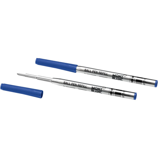 Montblanc 2 Kulspetspennor Refills B Kungsblå 128215