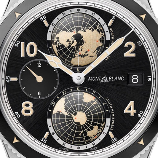 Montblanc 手表 1858 Geosphere 自动 UTC 42毫米 黑色 自动 钢制 117837