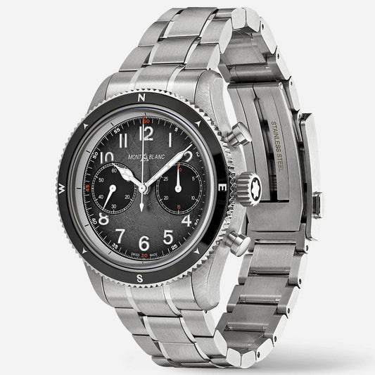 Montblanc Uhr Montblanc 1858 Automatic Chronograph 0 Oxygen The 8000 42mm grau Automatik Stahl 130983