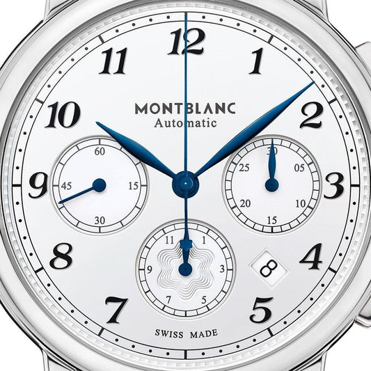 Montblanc Uhr Star Legacy Chronograph 42mm silber automatisch Stahl 118514