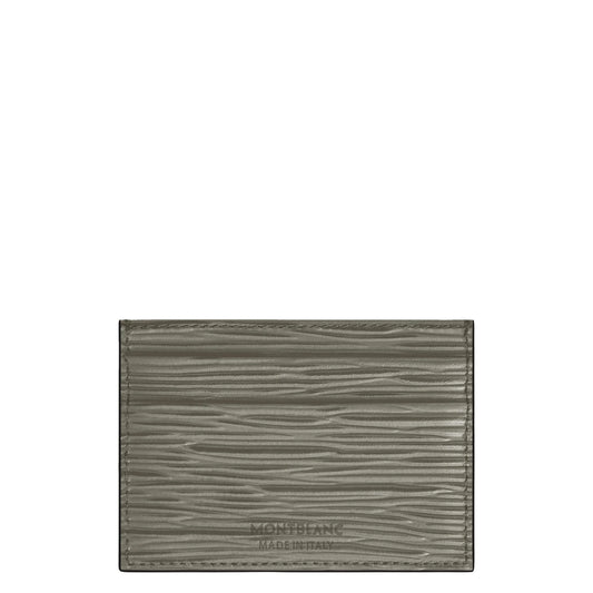 Montblanc porta carte 5 scomparti in pelle oliva con grana sottile e cuciture precise alta qualità stampa