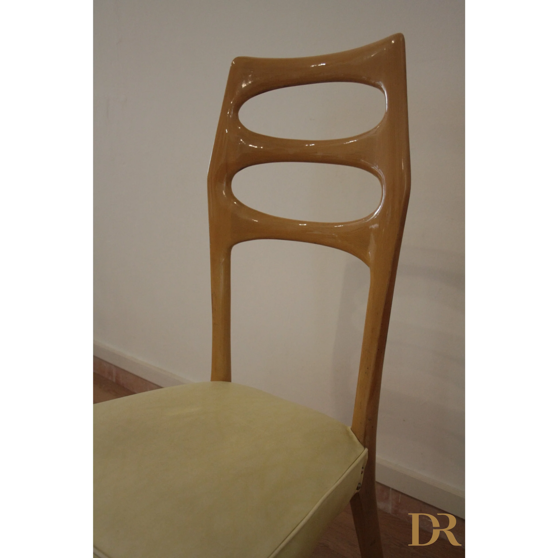 Sedie da pranzo Mid-Century moderne di Vittorio Dassi con schienale ovale, set di 6
