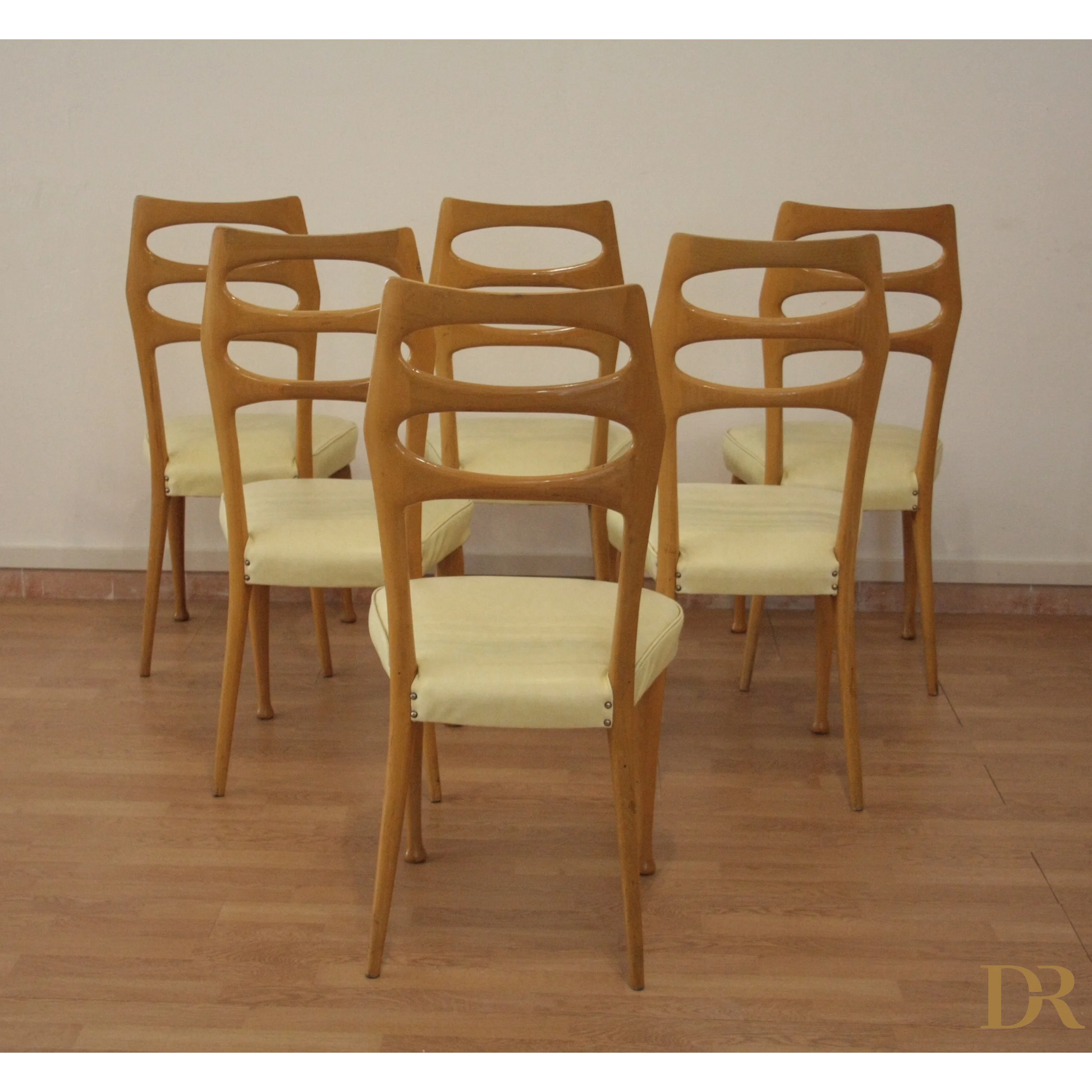 Set di sedie da pranzo Mid-Century moderne di Vittorio Dassi, dario raia antiquariato