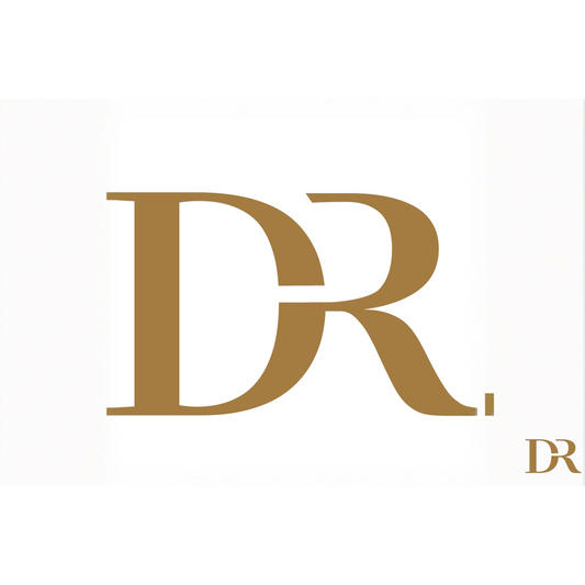Logo monogram DR in oro per Servizio di Restauro Dario