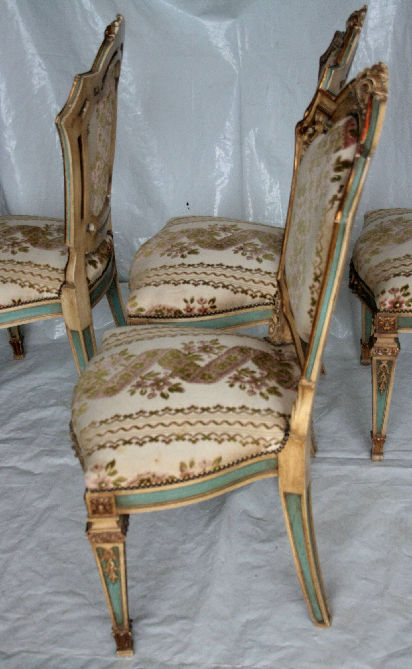 Set di sedie Napoleone III seconda metà ottocento France, sedie Napoleone III ornate