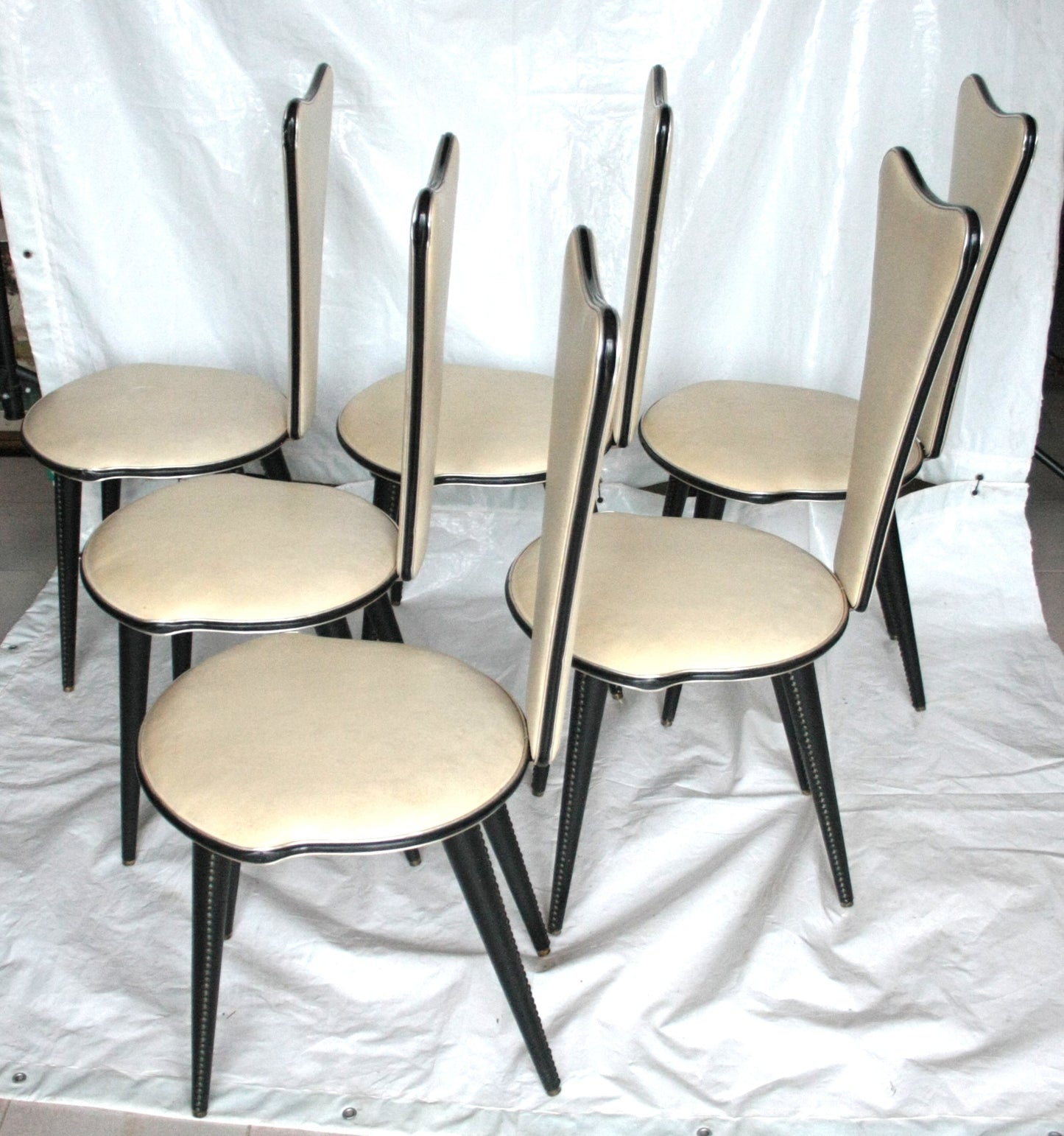 Set 6 sedie Umberto Mascagni anni ’60 Italia, sedie umberto eleganti e vintage