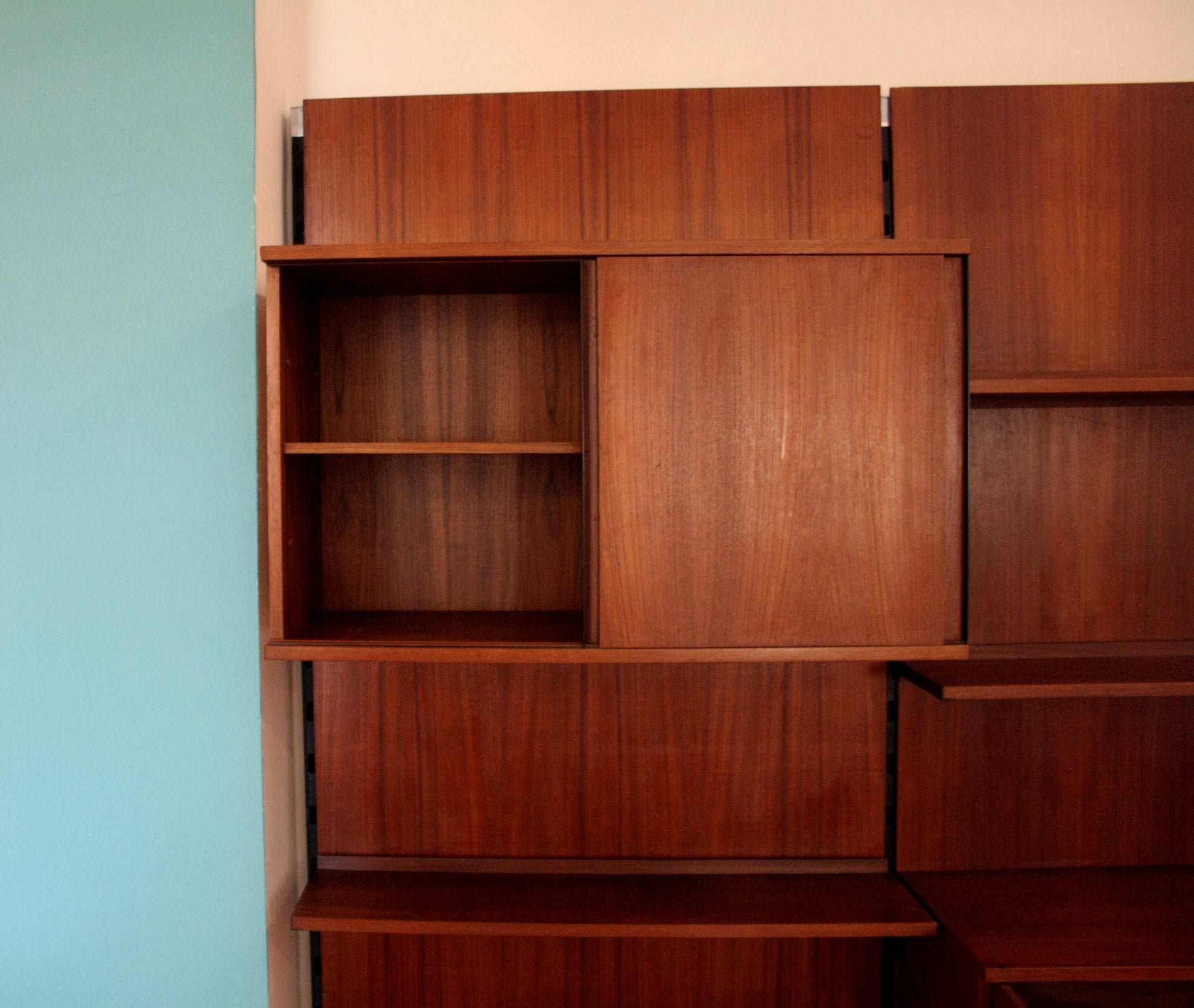 Leggera libreria con parete modulare Urio di Ico e Luisa Parisi, stile anni 60