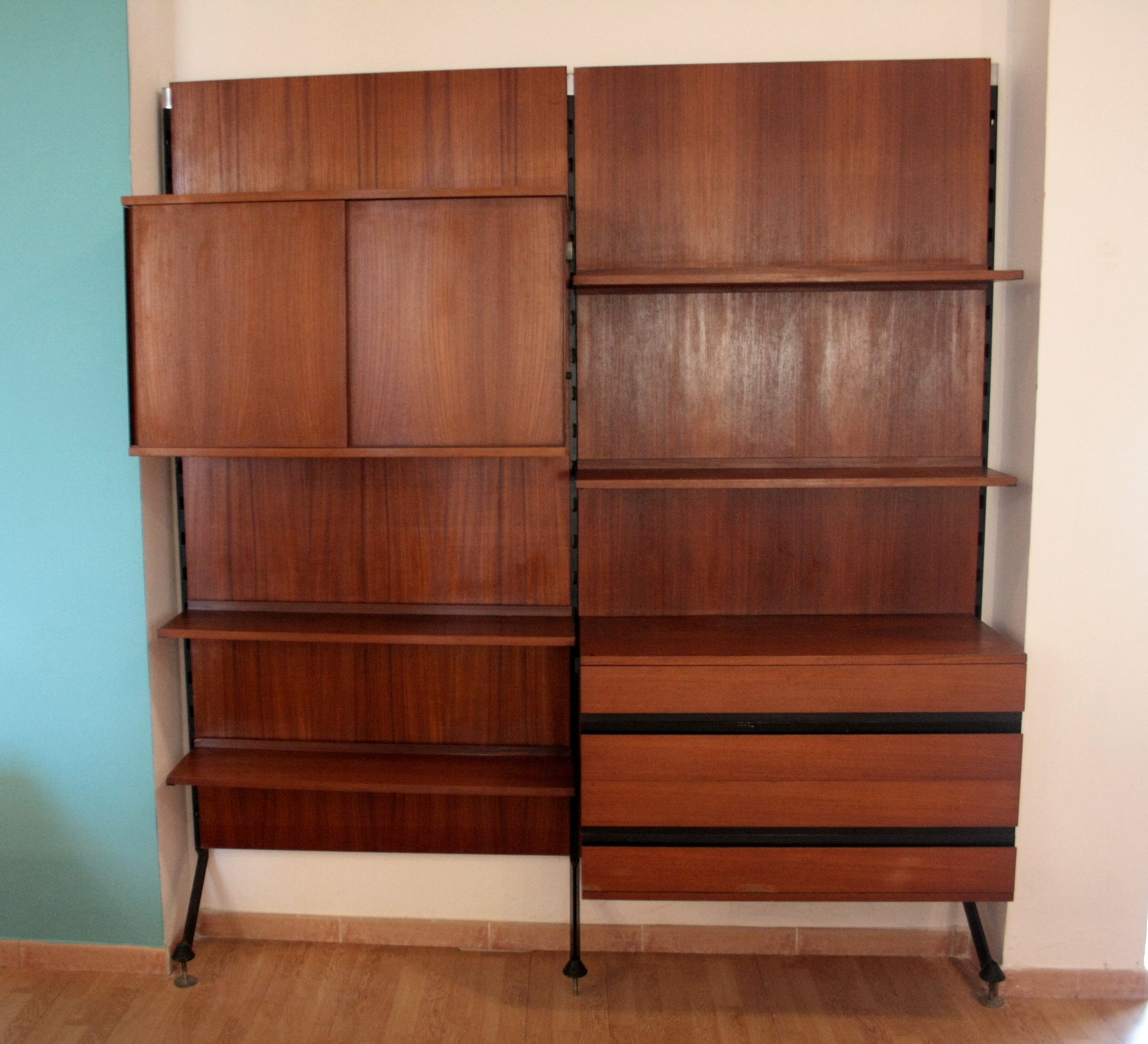 Modulo parete modulare Urio di Luisa Parisi, libreria Ico e Luisa Parisi Italia 60s