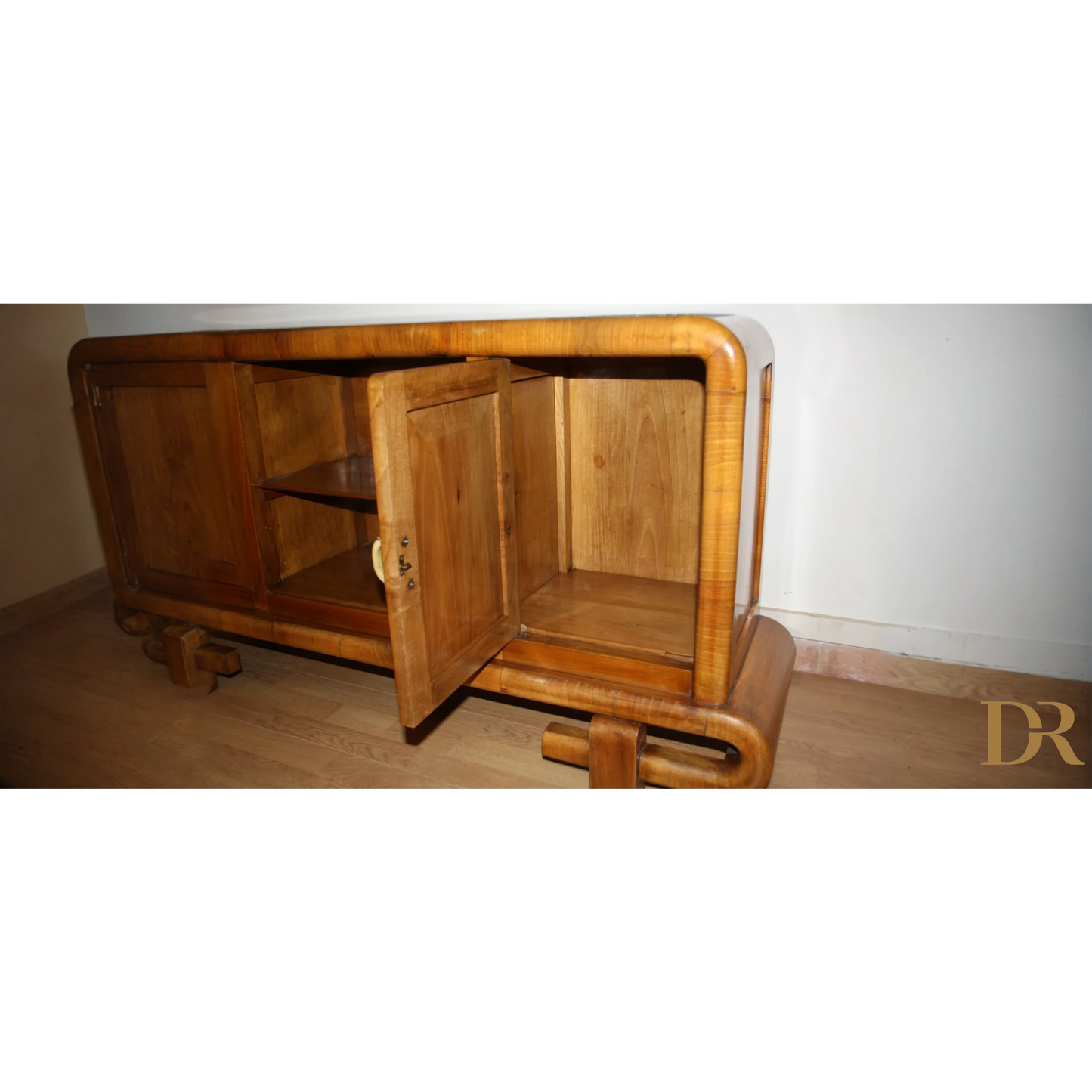 Armadio in noce stile Art Decò anni 50, antiquariato modernariato vintage Italia