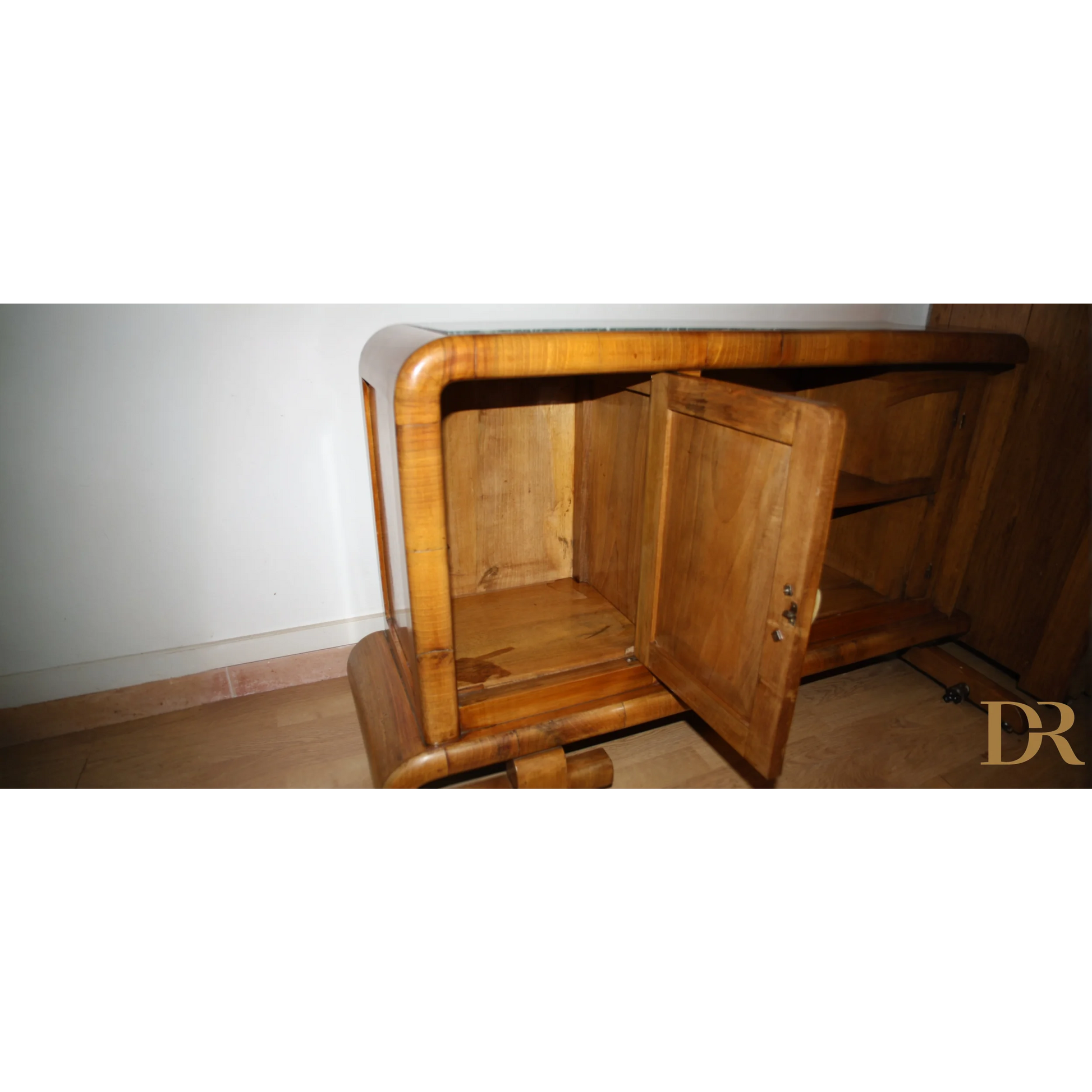 Armadio in noce stile art decò anni 50 antiquariato modernariato vintage Italia