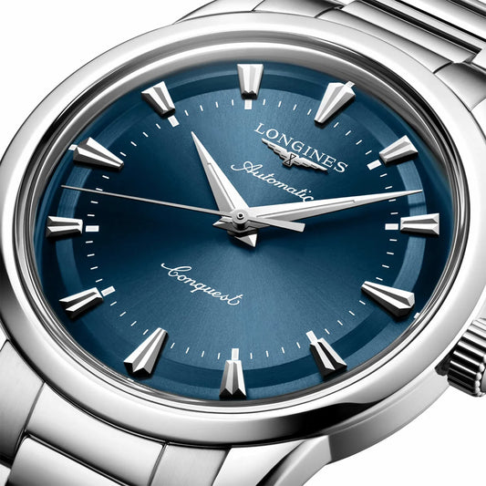Longines Uhr Conquest Heritage 38mm blau Automatik Stahl L1.649.4.92.6