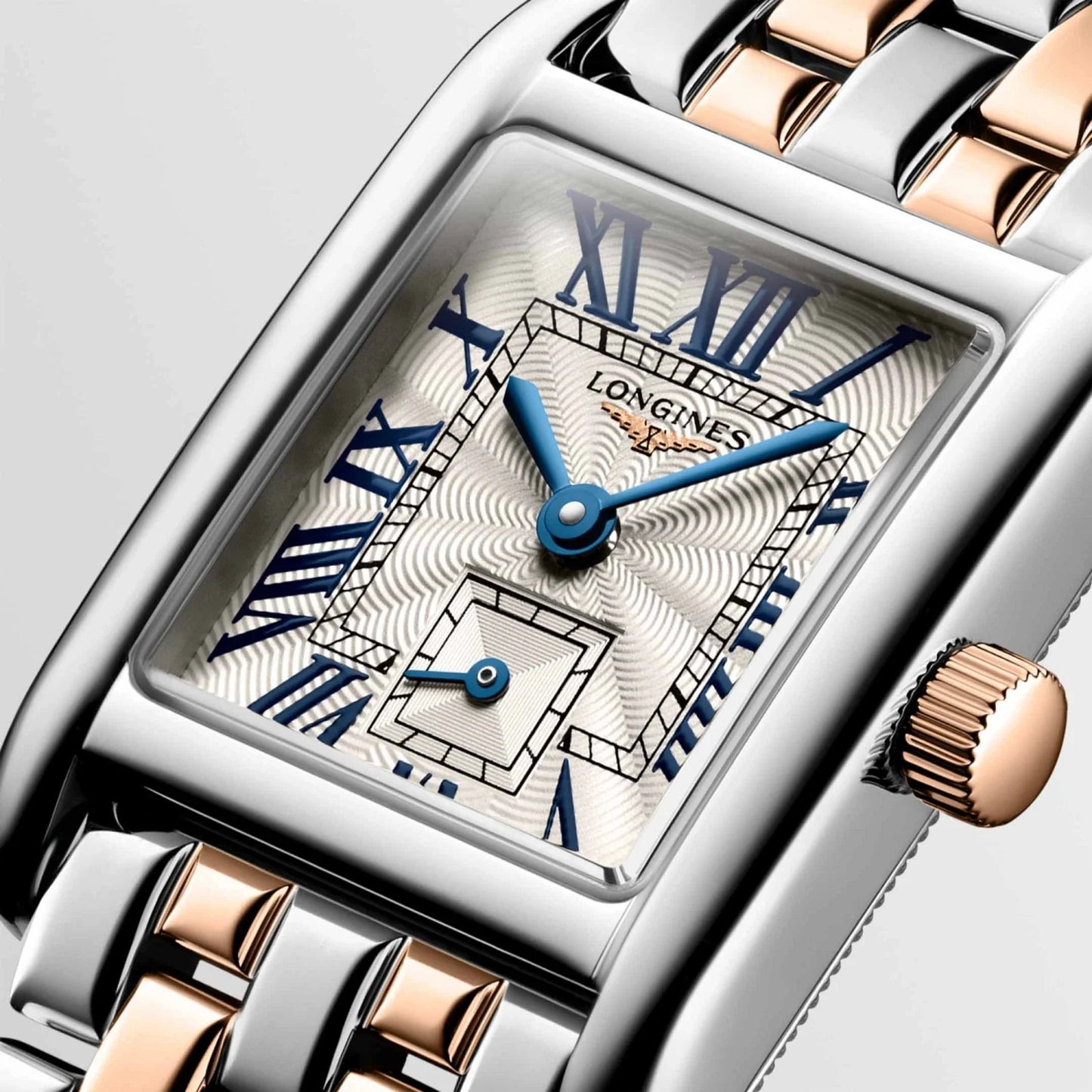 Longines montre Mini Dolcevita 21.50x29.00mm argent quartz or 18kt acier L5.200.5.71.7