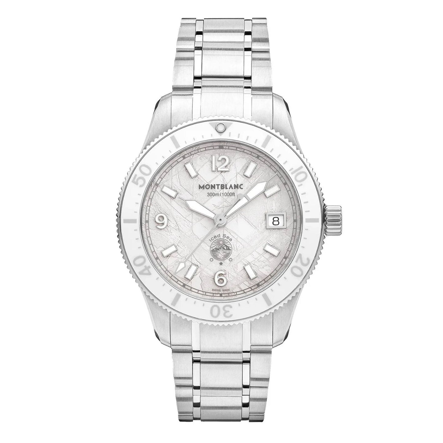 Montblanc Watch Iced Sea Automatic Date 0 Oxygen 38mm White Automatic Steel 134024