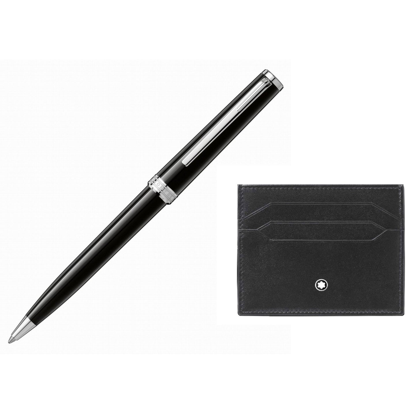 Montblanc Pix Ball Set and Credit Card Holder 6cc Meisterstuck Black 137793