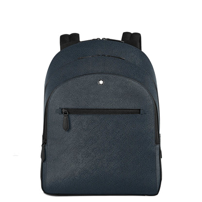 Montblanc Medium Sartorial Tweed Backpack in Blue with 3 Compartments 220335