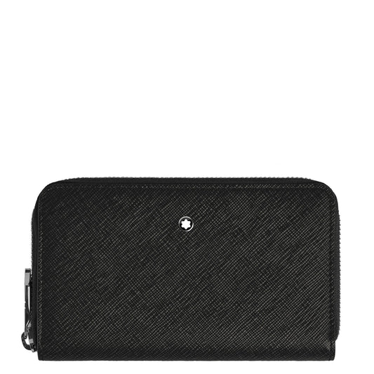 Montblanc portefeuille 12 compartiments avec fermeture éclair moyen Sartorial noir 220361