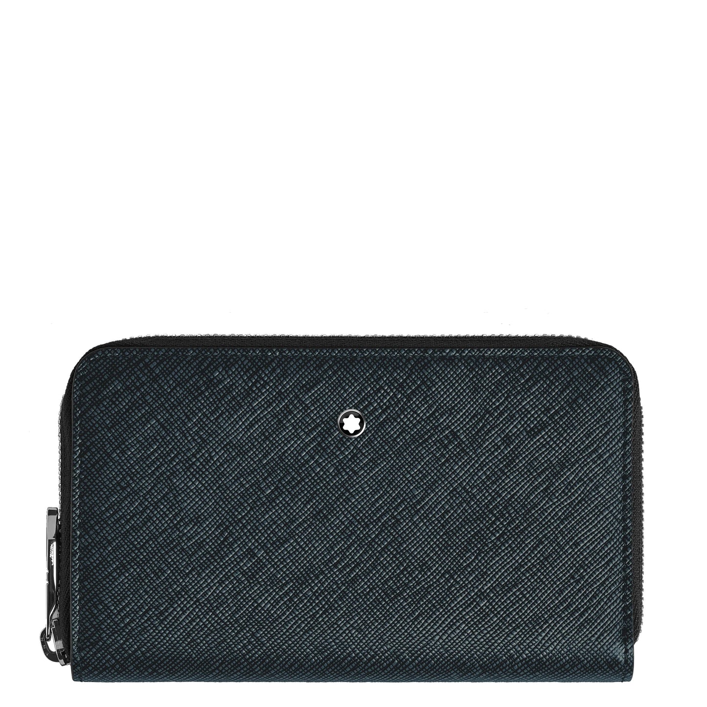 Montblanc Wallet 12 Compartments with Medium Zipper Sartorial Tweed Blue 220362