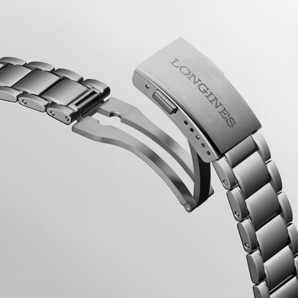 Longines Spirit Zulu Time 39mm Anthrazit Automatik Titan Uhr L3.802.1.53.6