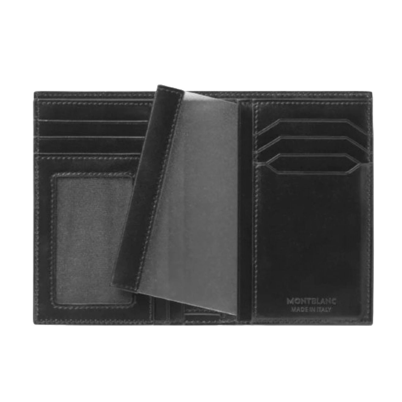 Montblanc Geldbörse 7 Fächer und Ausweishalter Meisterstück schwarz 198380