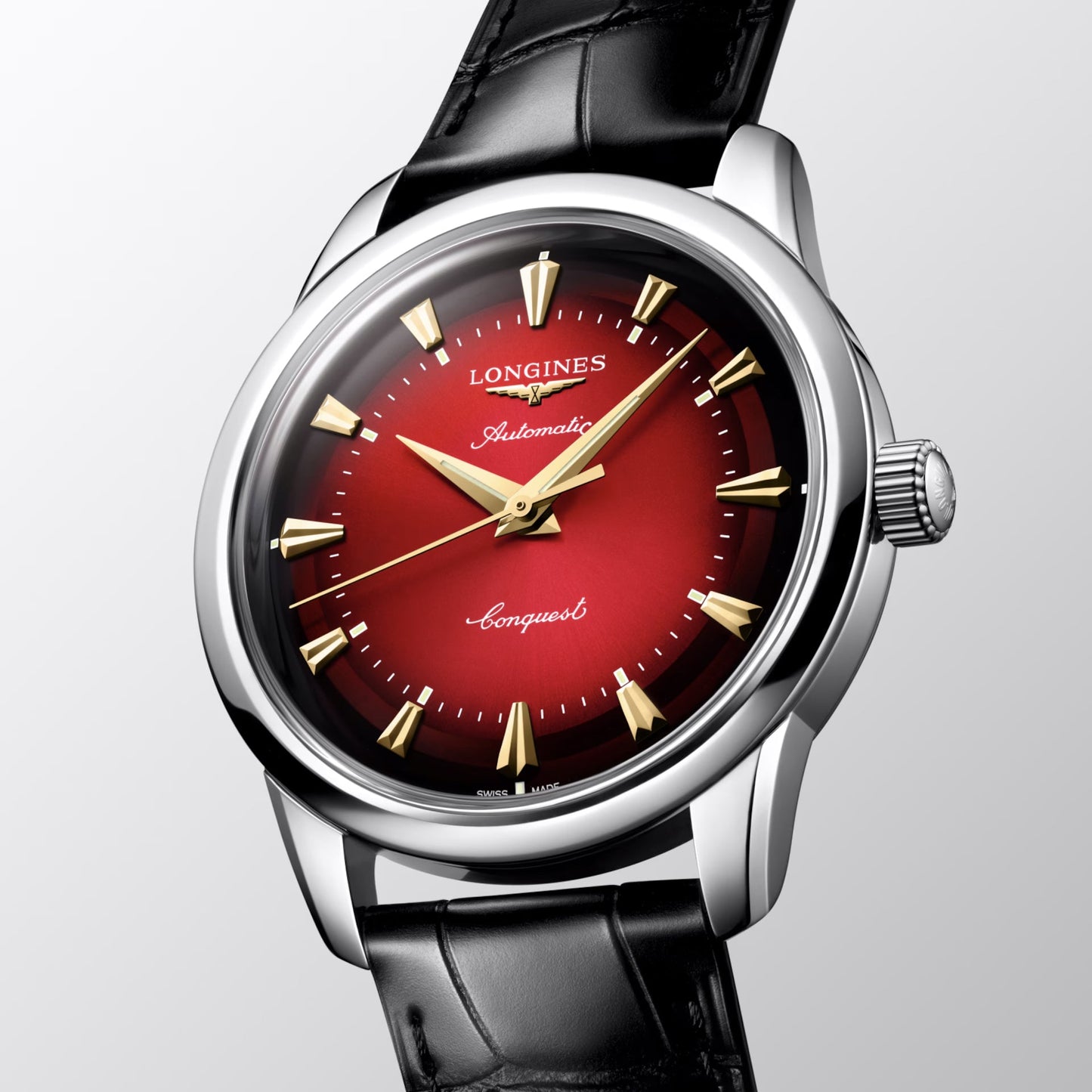 Longines horloge Conquest Heritage Year of the Snake Edition 40mm rood automatisch staal L1.651.4.09.2