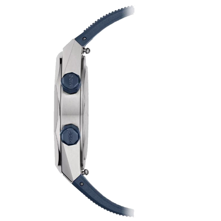 Mido Multifort 8 Two Crowns 38.4x40mm Blue Automatic Steel Watch M047.507.17.041.00