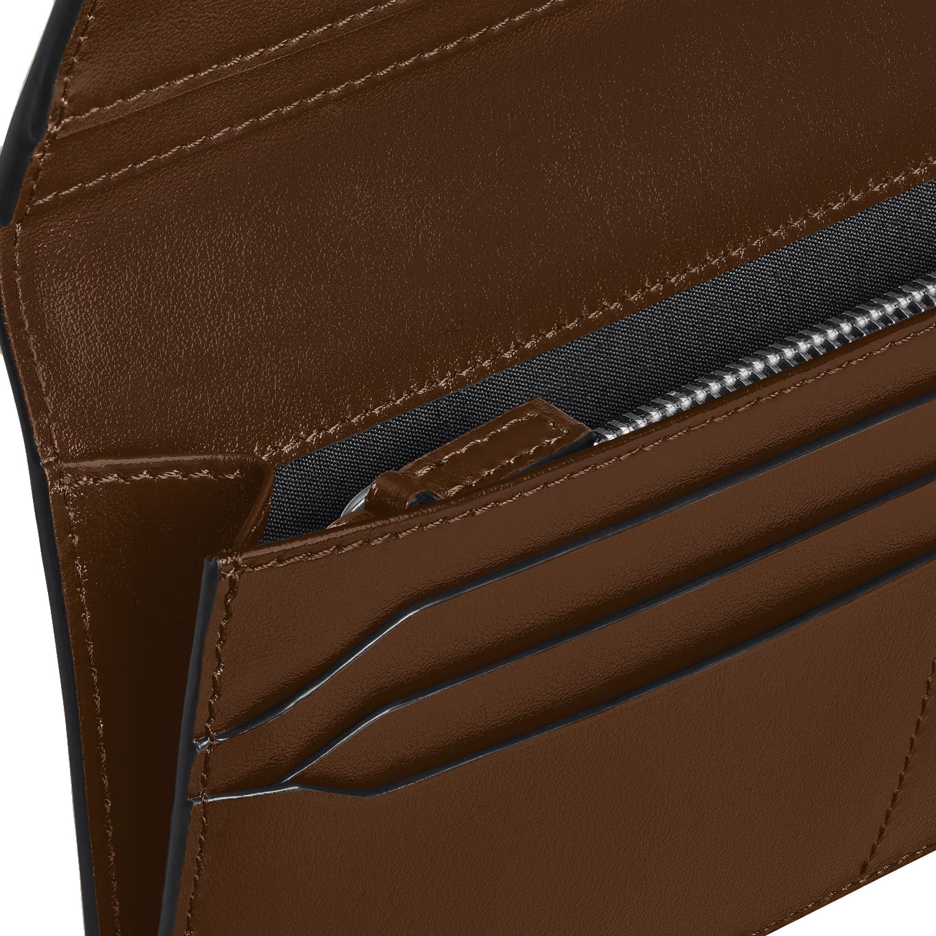 Montblanc Meisterstück 14cc wallet, brown gradient zipper pocket 220318