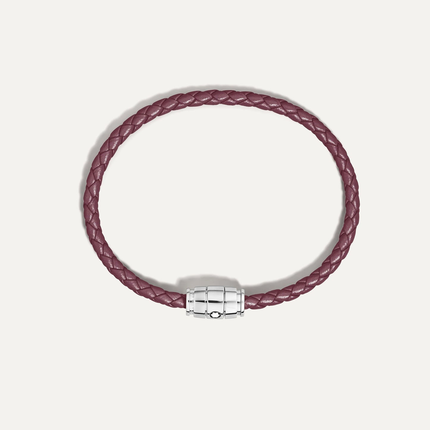 Montblanc Meisterstück Cassis 3-Ring Steel and Leather Bracelet, Size M 13431363