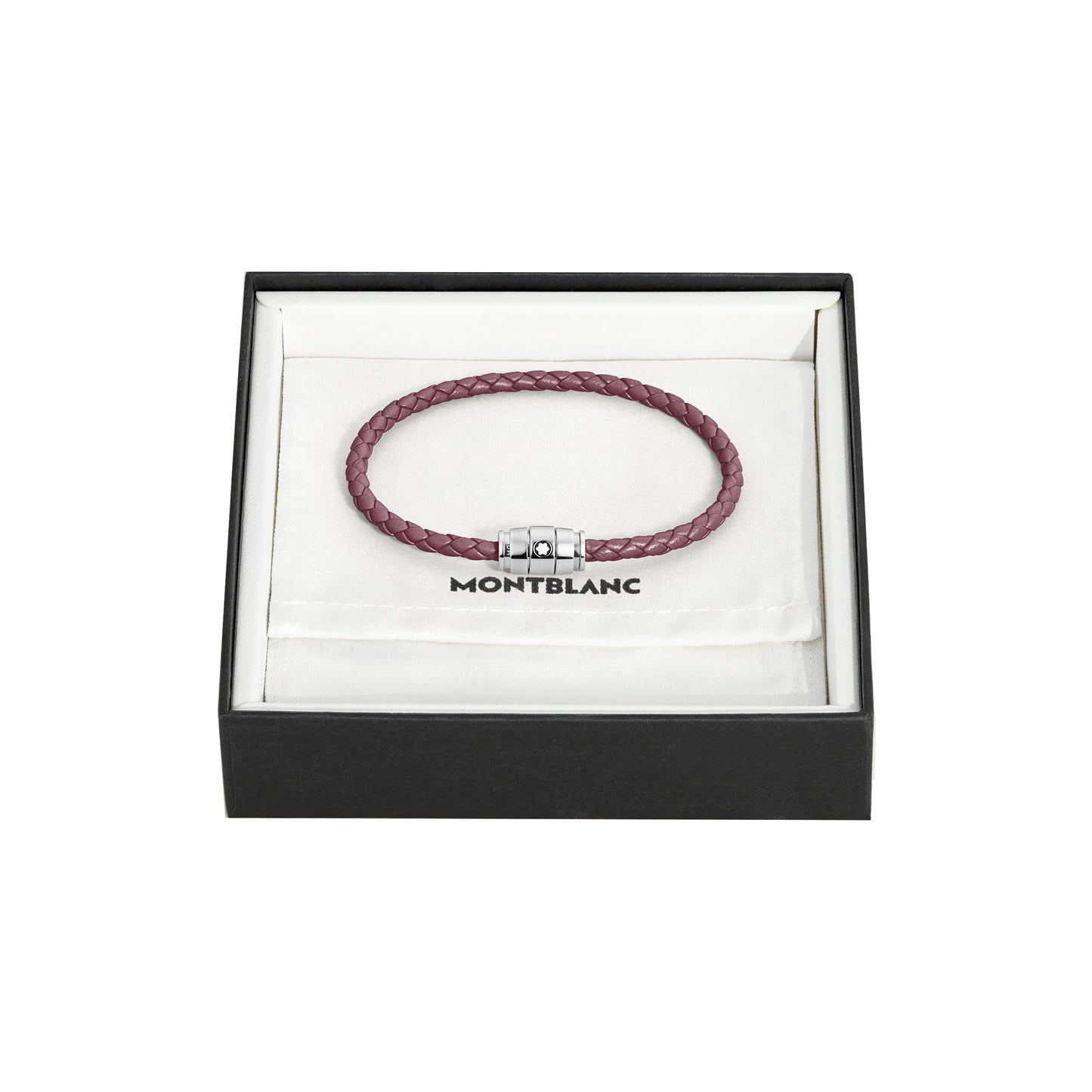 Montblanc bracelet in steel with 3 rings and Meisterstück Cassis leather size L 13431368