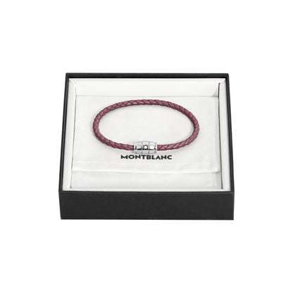Montblanc bracelet in steel with 3 rings and Meisterstück Cassis leather size L 13431368