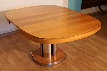 Set da pranzo completo attribuito a Willy Rizzo per Sabot — tavolo allungabile e 6 sedie, Italia, anni '70