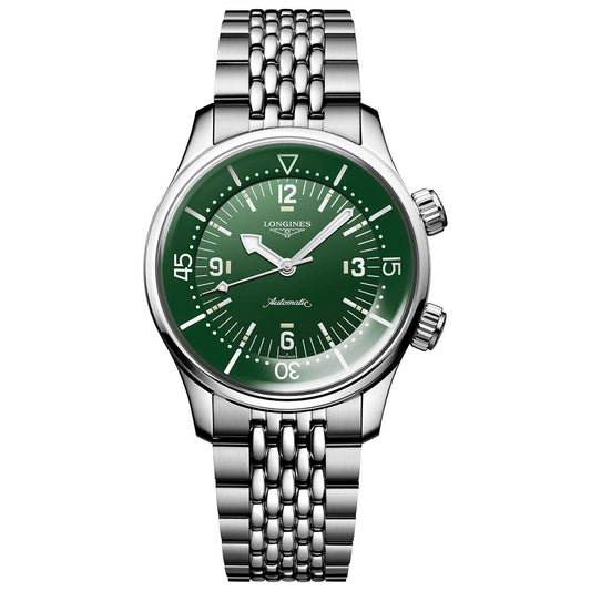 Longines Legend Diver 39毫米 绿色 自动钢表 L3.764.4.06.6