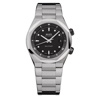 Mido Multifort 8 Two Crowns 38.4 x 40mm Black Automatic Steel Watch M047.507.11.051.00
