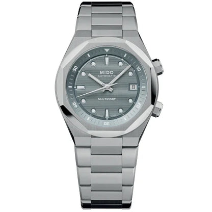 Mido Multifort 8 Two Crowns Watch 38.4 x 40mm Grey Automatic Steel M047.507.11.081.00