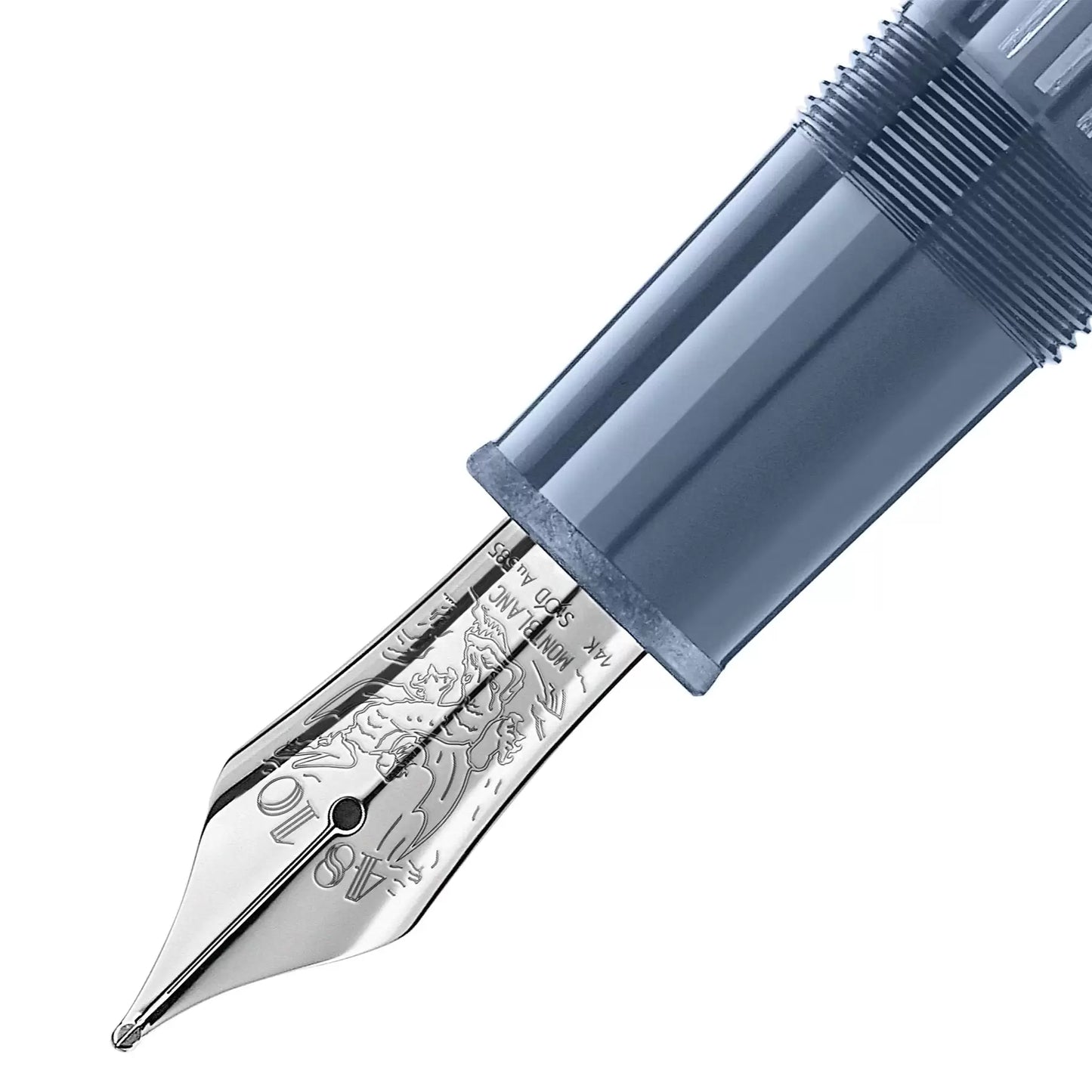 Montblanc stylo-plume Meisterstück Glacier LeGrand bleu plume M 129393
