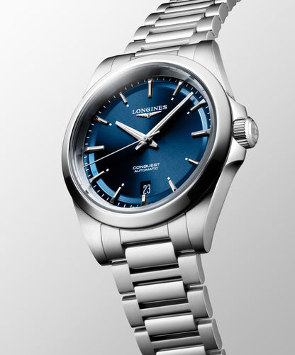 Longines Uhr Conquest 38mm blau Automatik Stahl L3.720.4.92.6