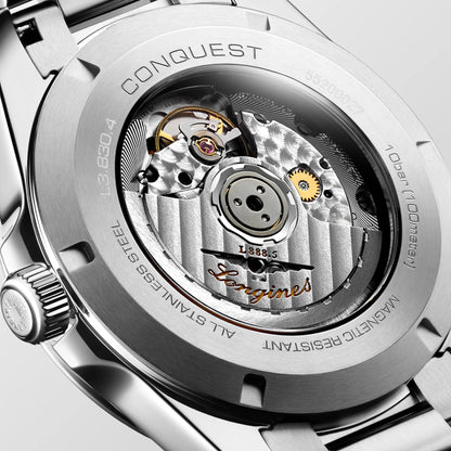 Longines orologio Conquest 2023 41mm verde acciaio automatico L3.830.4.02.6