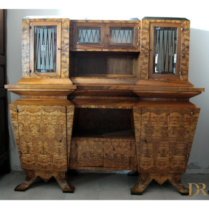 Armadio Art Deco a due corpi, dimensioni corpo, realizzato per il ministro Bottai