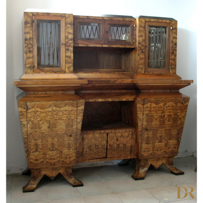 Credenza due corpi Art Decò Italia Roma, realizzata per il ministro Bottai 1933