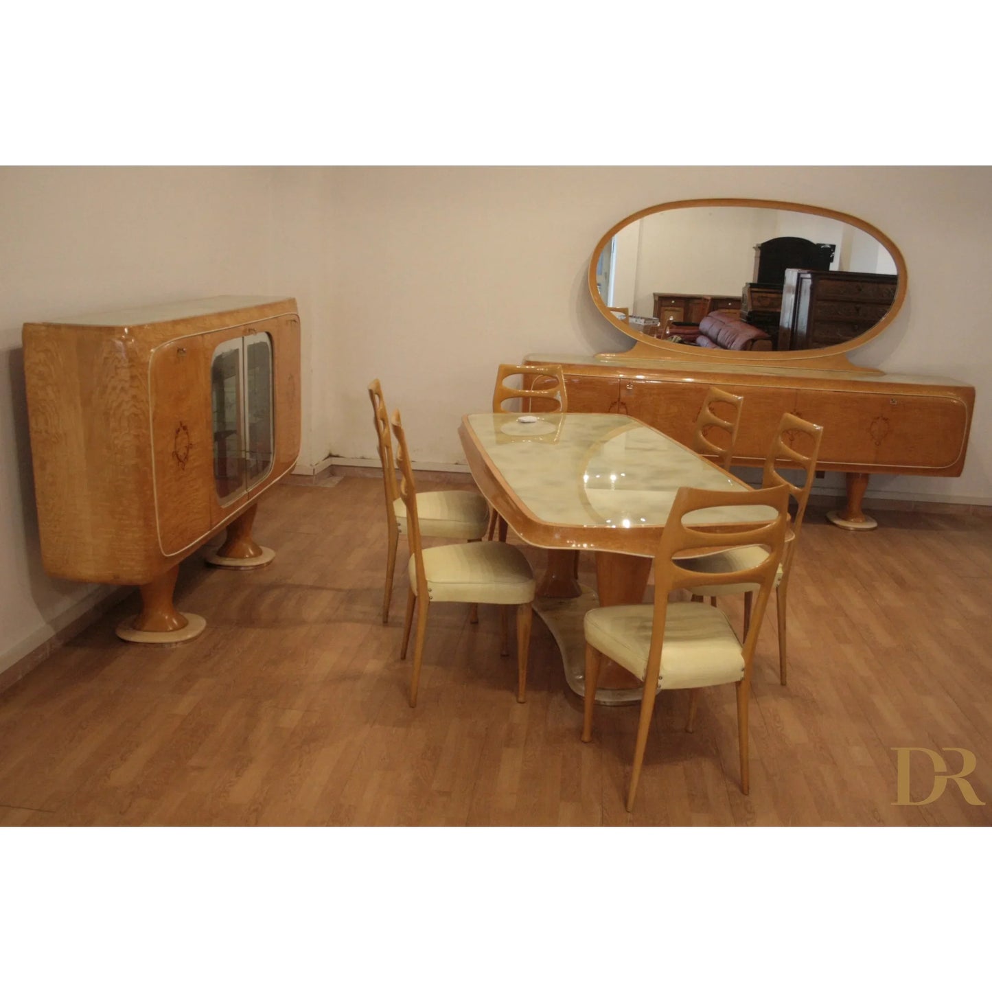 Credenza mid-century moderna di vittorio dassi anni 50 in legno vintage perfetta per sala da pranzo dario raia antiquariato