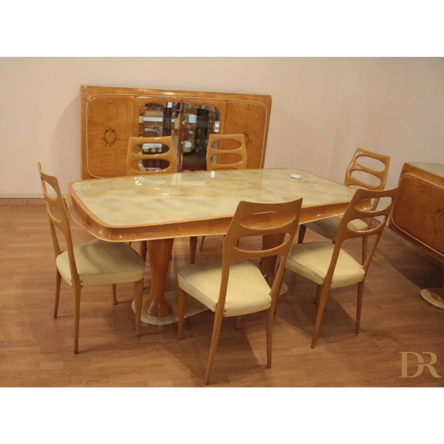 Credenza mid-century moderna di vittorio dassi anni 50 in legno vintage per sala da pranzo da dario raia antiquariato