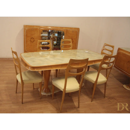 Credenza mid-century moderna di vittorio dassi anni 50 in legno vintage per sala da pranzo da dario raia antiquariato