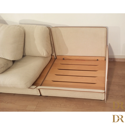Divano modulare di Riccardo Arbizzoni con base in legno, modello Redifiori Set