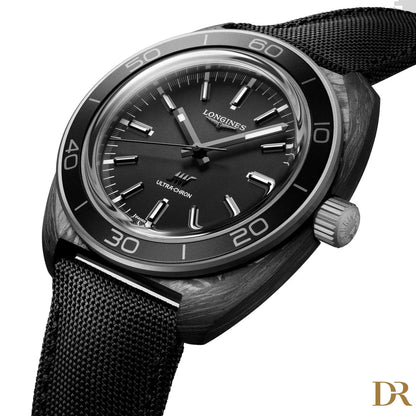 Longines orologio Ultra‑Chron Carbon 43mm antracite automatico titanio e carbonio L2.839.4.52.2